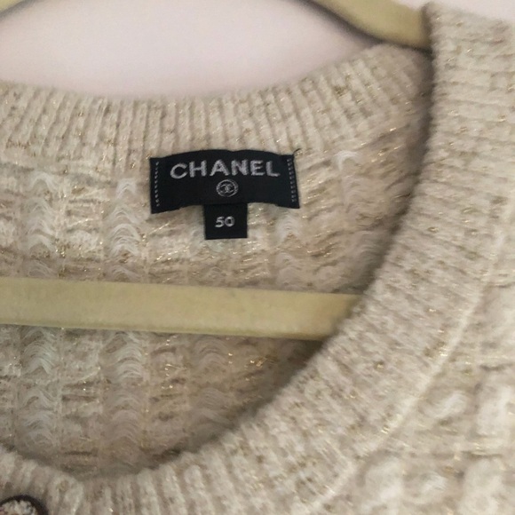 ❌SOLD EBAY❌Chanel 2017 Prefall Cosmopolite Collect Beige Midi Shit Dress Fr42 - Picture 7 of 13